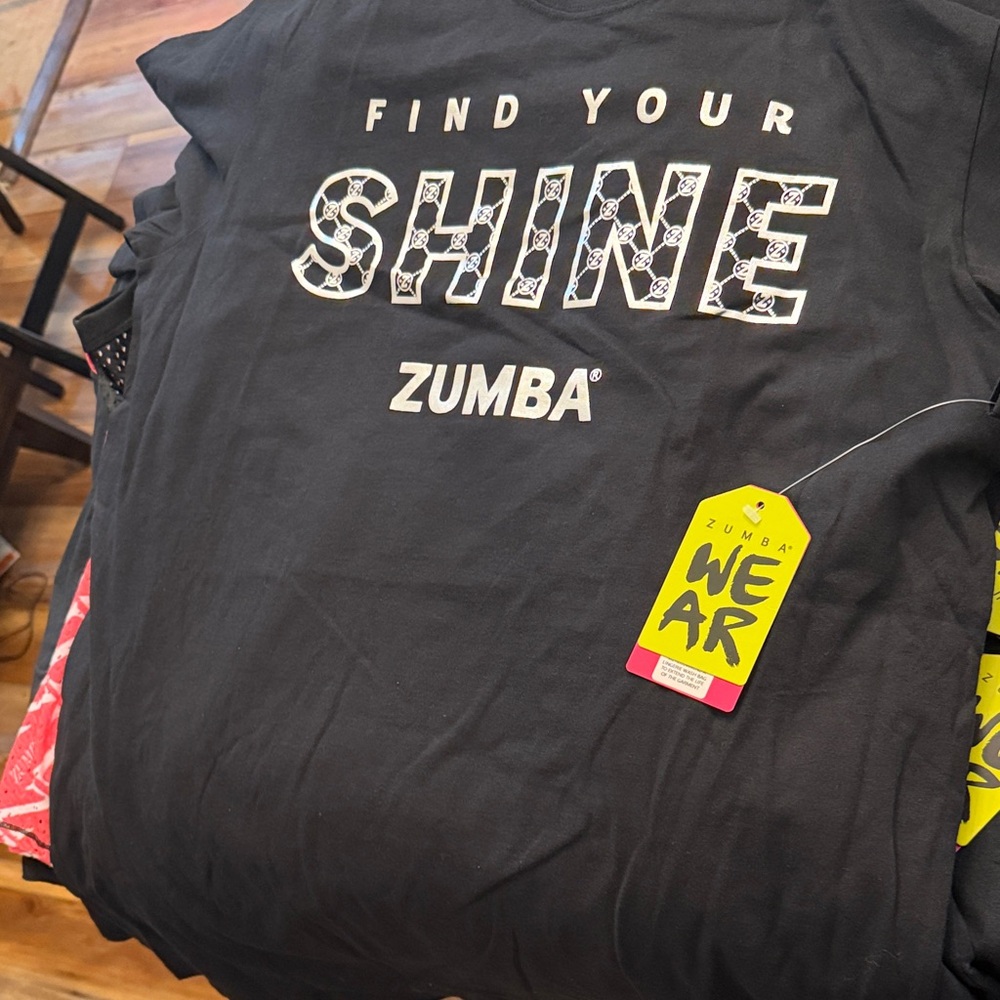 Zumba Fitness Black T-Shirt with White Print